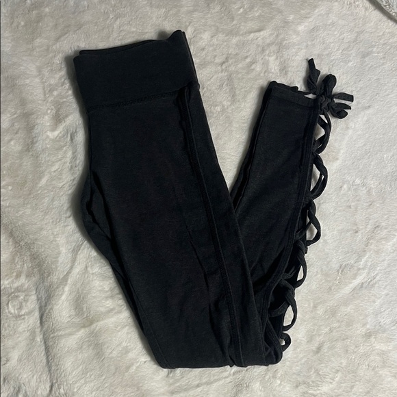 Victoria's Secret Black Leggings with Side Ties - Picture 1 of 3